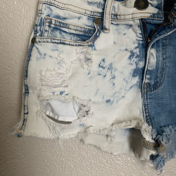 Kendall & kylie hi rise jeans shorts two tones distressed size 3 - Picture 3 of 8
